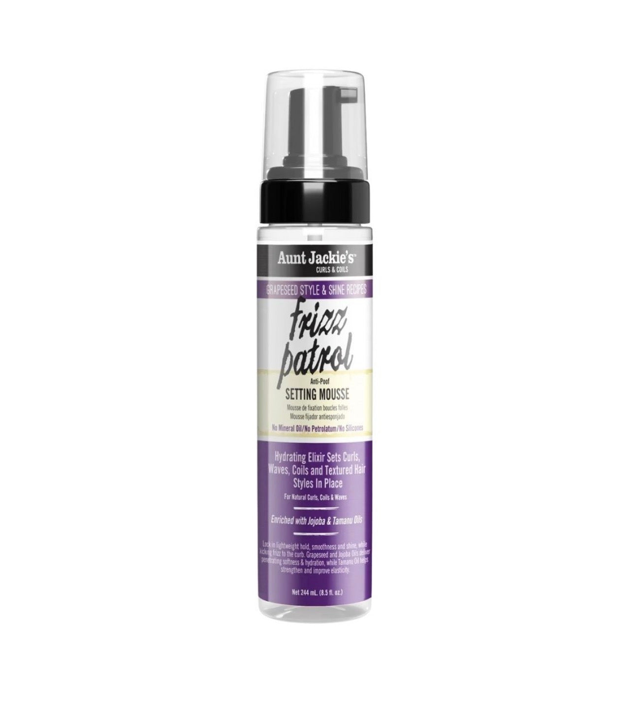 Aunt Jackie's Grapeseed Frizz Patrol Setting Mousse 8.5oz
