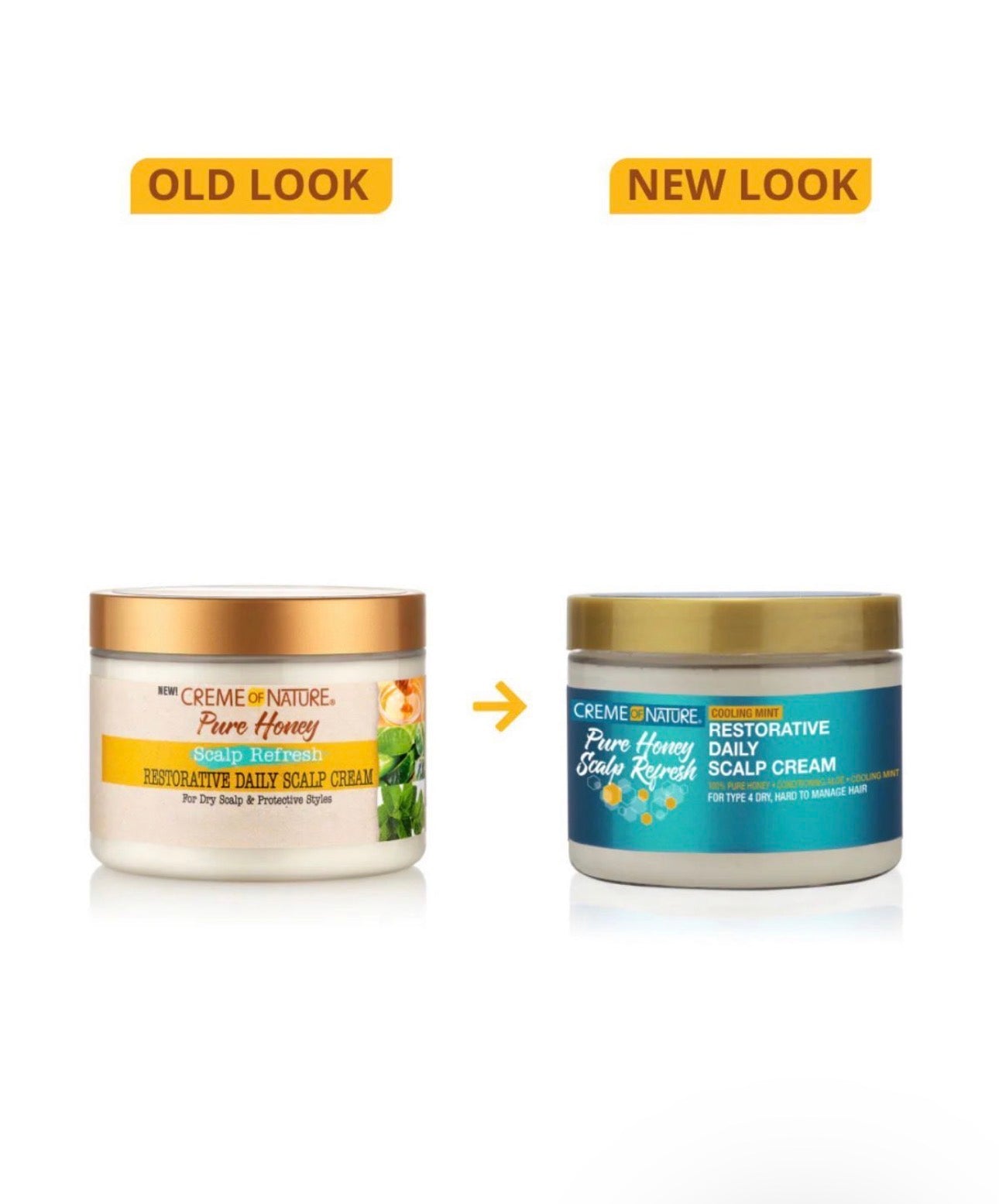 Creme Of Nature Pure Honey Scalp Refresh Restorative Daily Scalp Cream 4.7oz