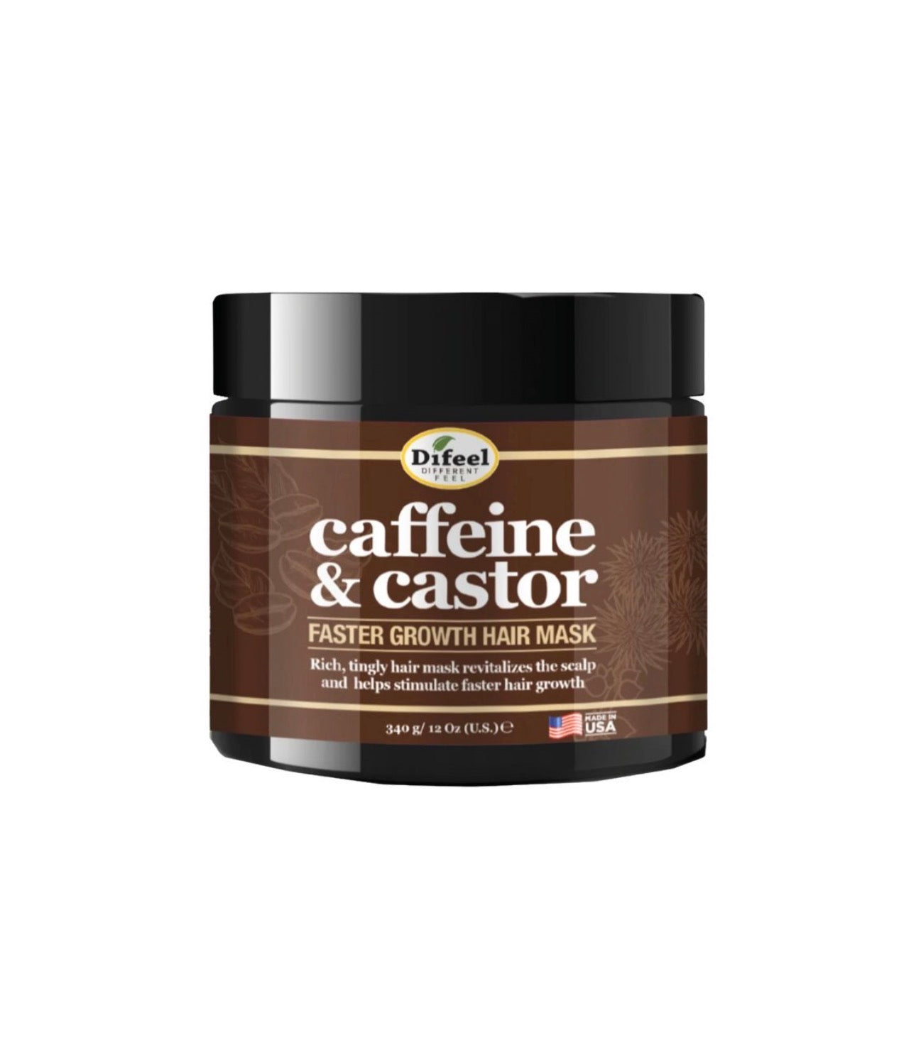 Difeel Caffeine and Castor Faster Growth Hair Mask 12oz