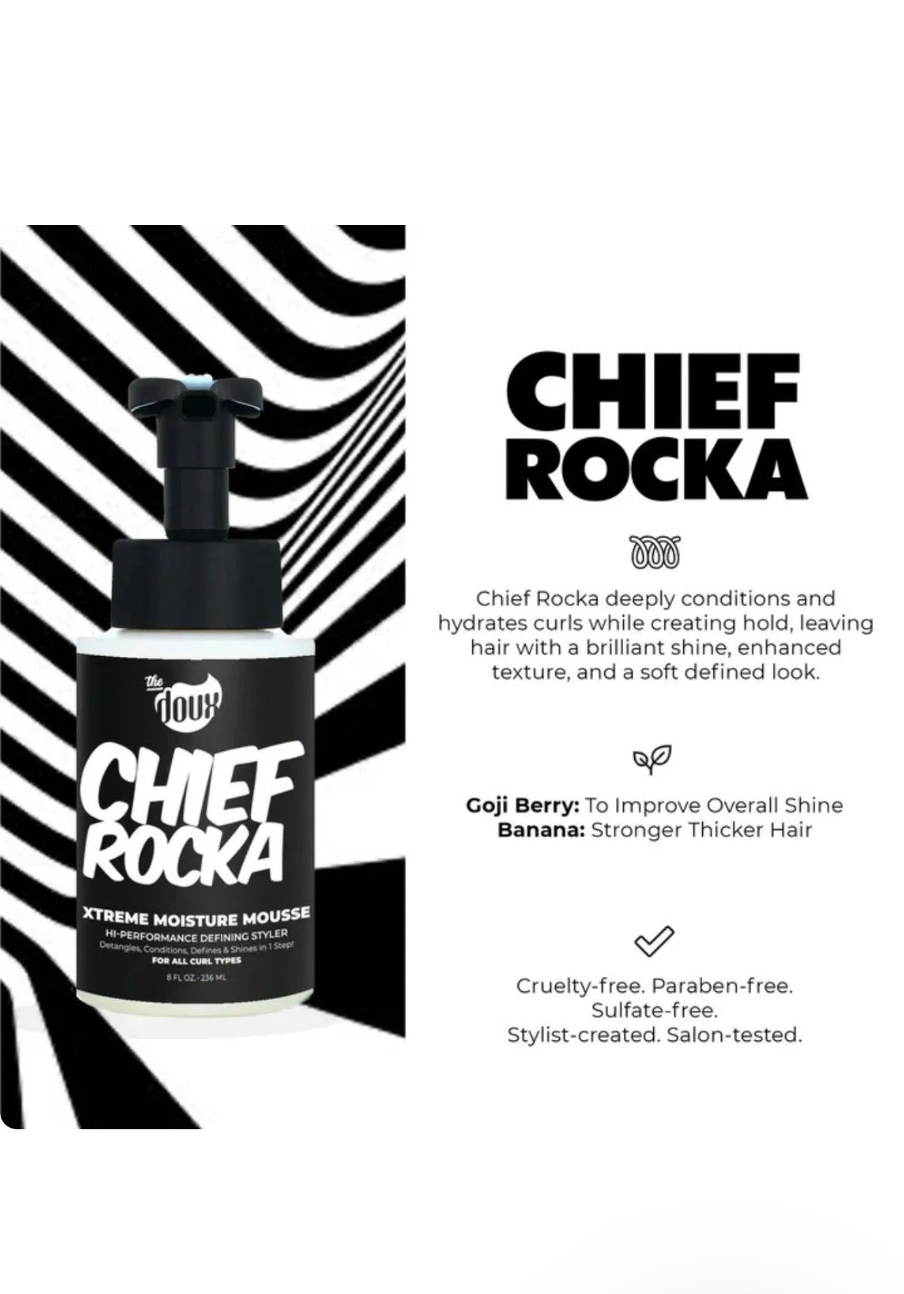 The Doux Chief Rocka Xtreme Moisture Mousse 236ml