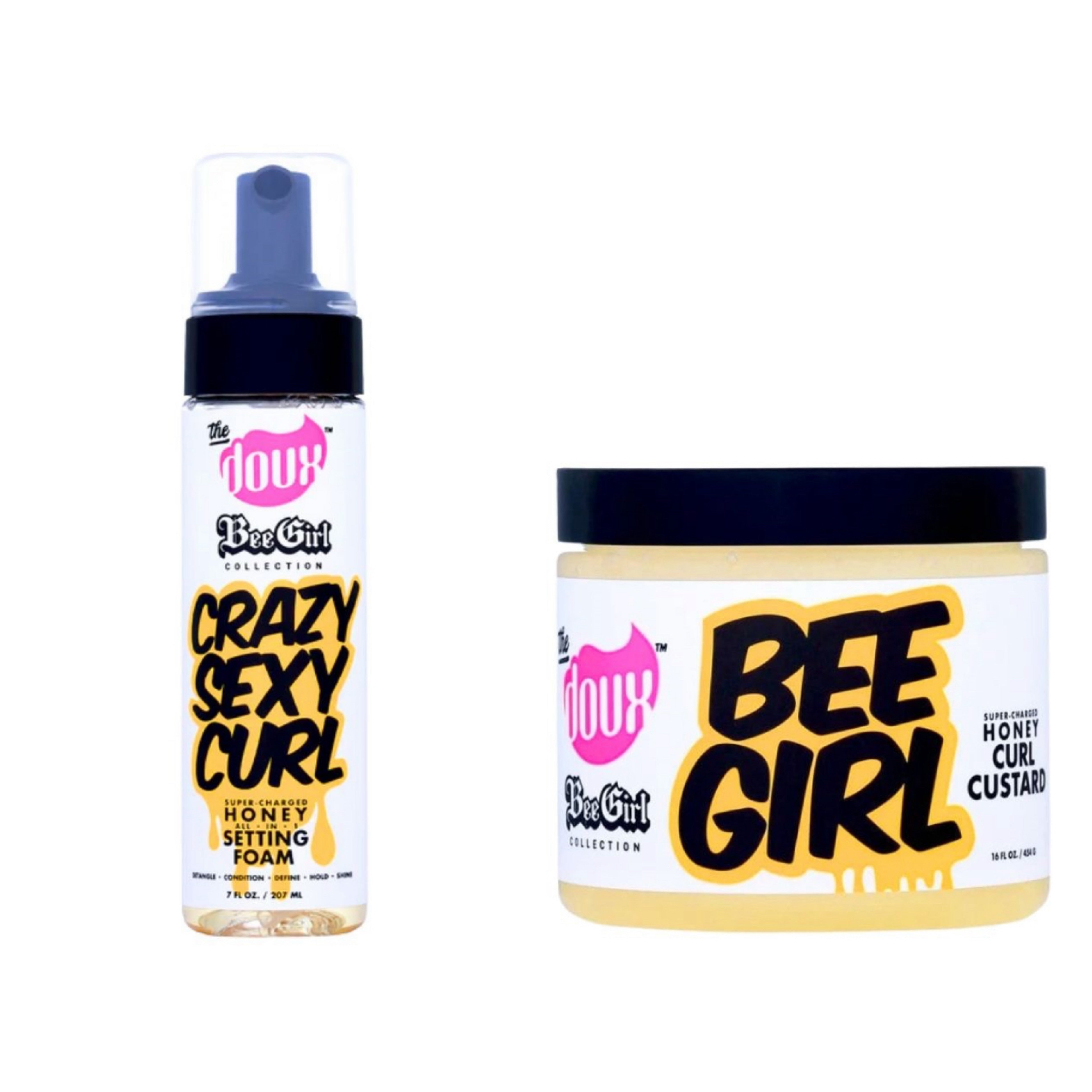 The Doux Bee Girl Setting Foam x Curl Custard The Curl Combo