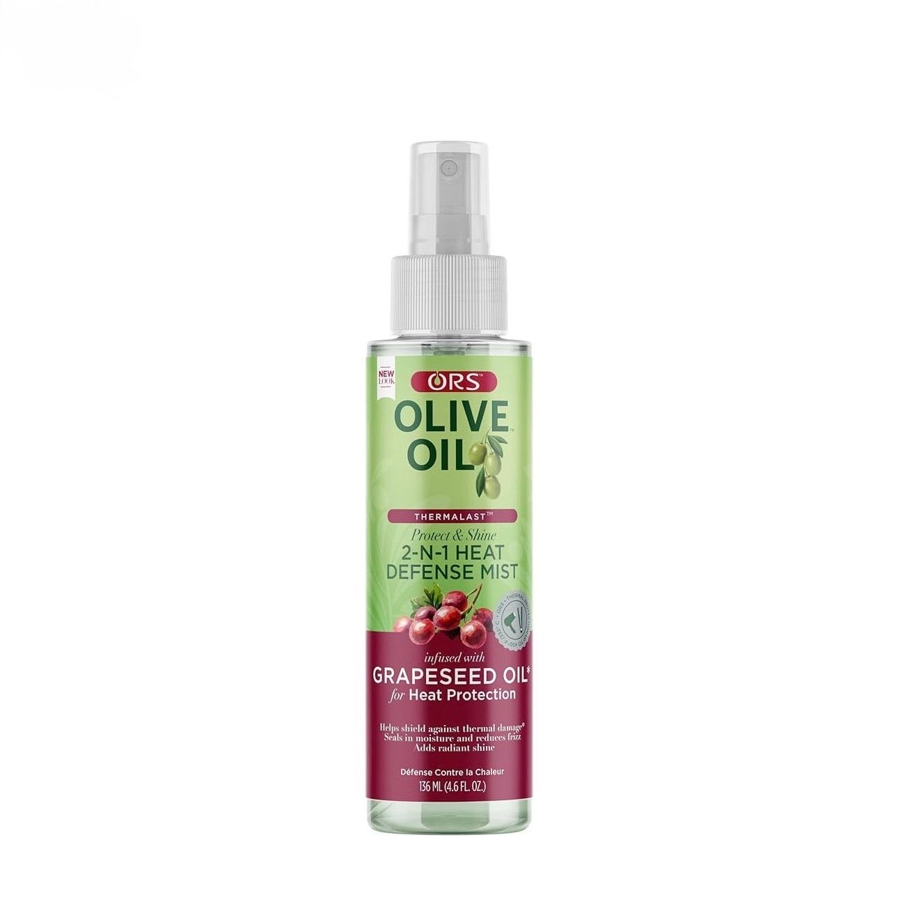 ORS Grapeseed Oil 2-n1 Shine Mist & Heat Defence 136ml