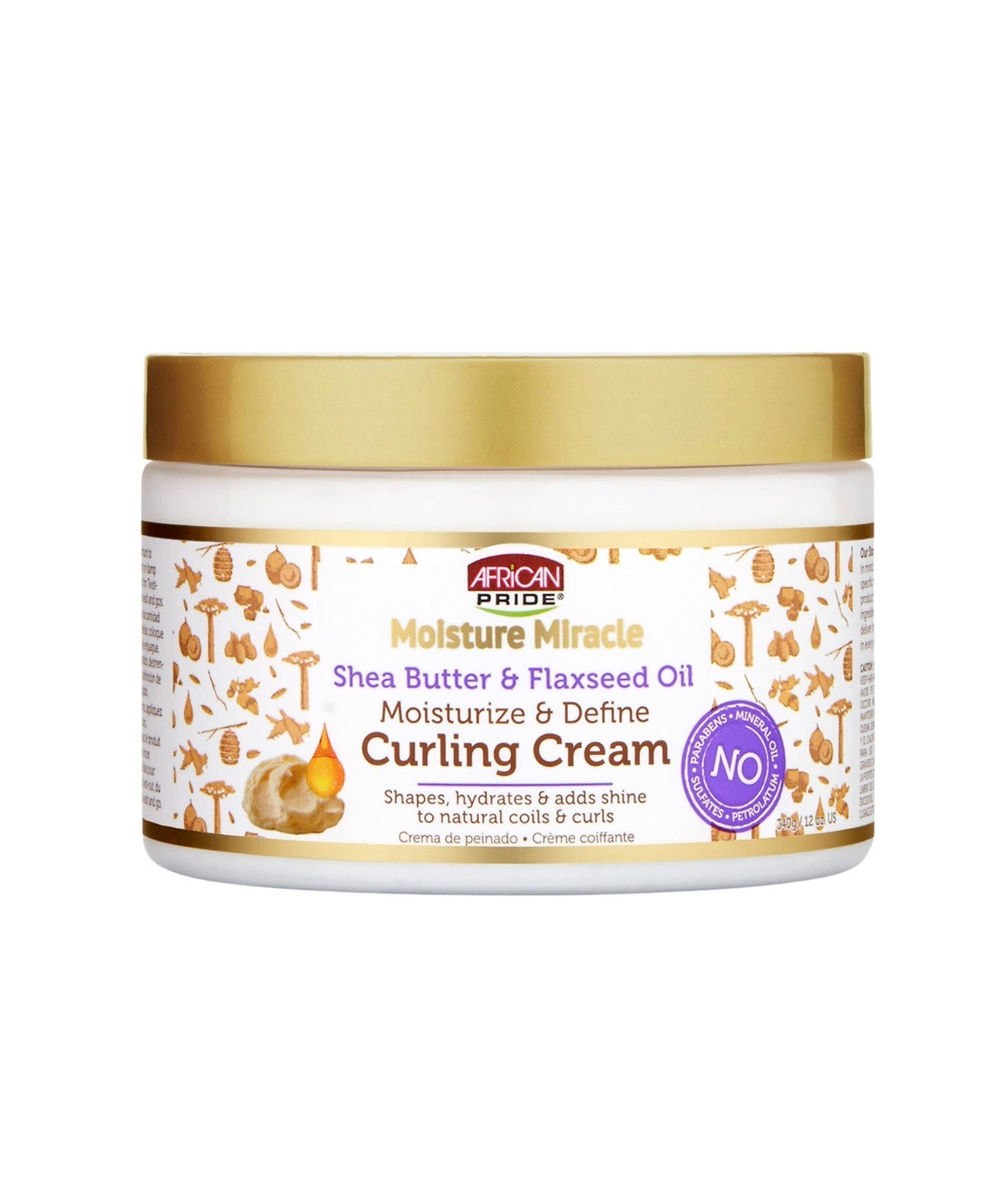 African Pride Moisture Miracle Shea Butter & Flaxseed Oil Curling Cream 340 G