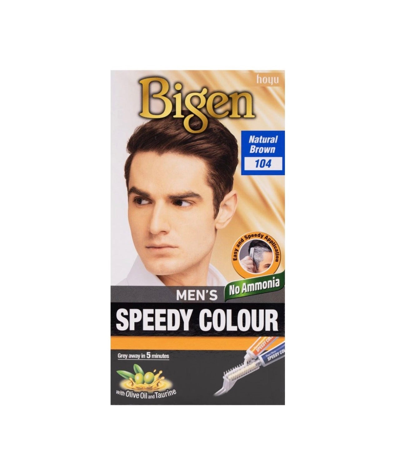 Bigen Men's Speedy Hair Colour 104 Natural Brown