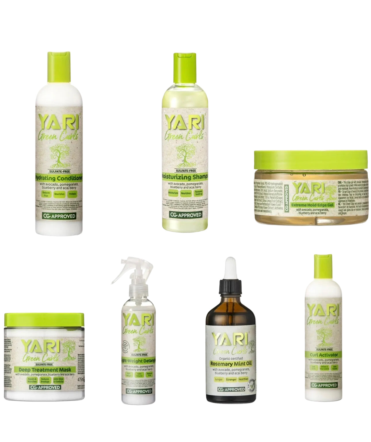 Yari Green Curls Complete Wash, Care & Style Set