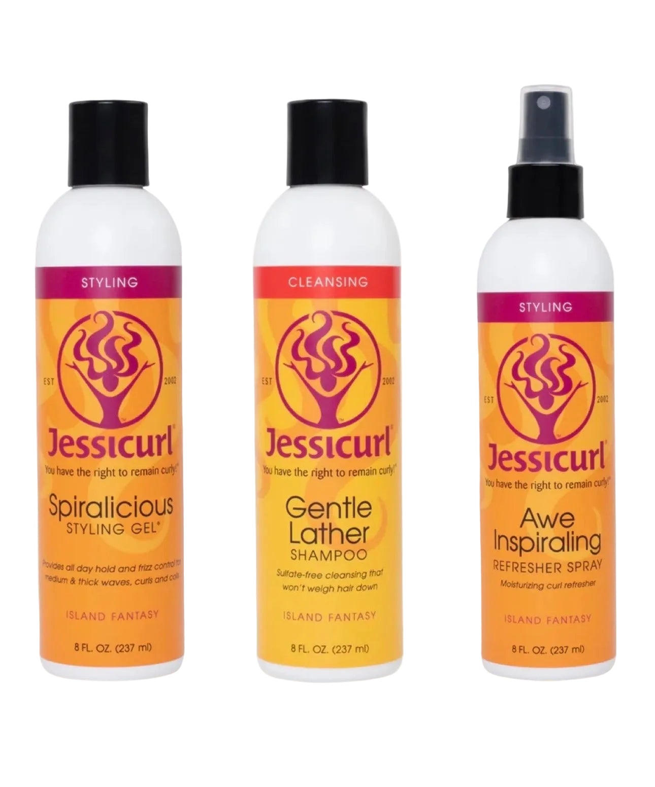 Jessicurl Wash, Style & Refresh Trio