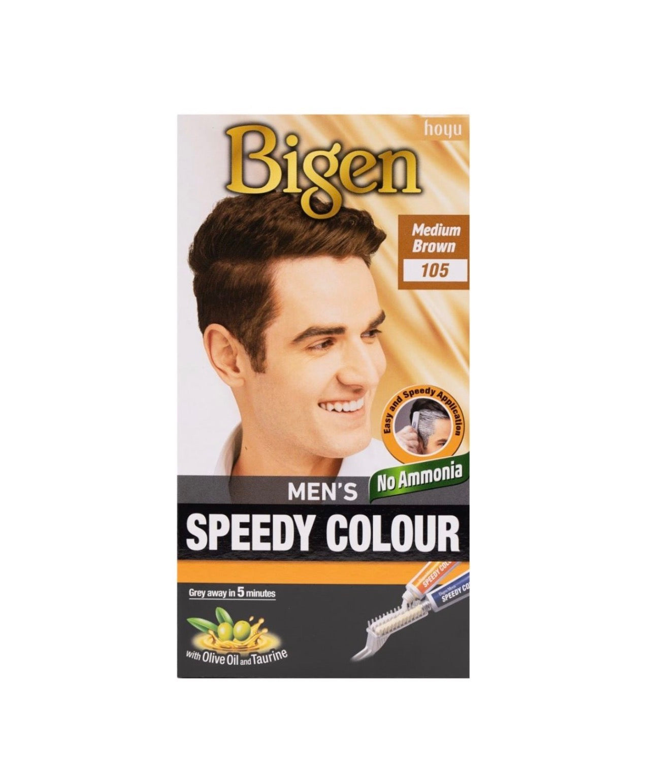 Bigen Men's Speedy Hair Colour 105 Medium Brown
