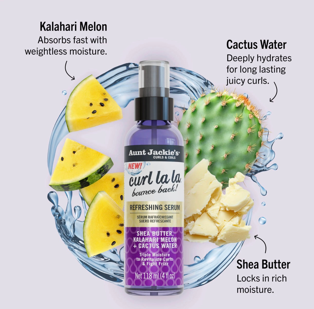 Aunt Jackie's Curl La La Bounce Back Refreshing Serum 4oz