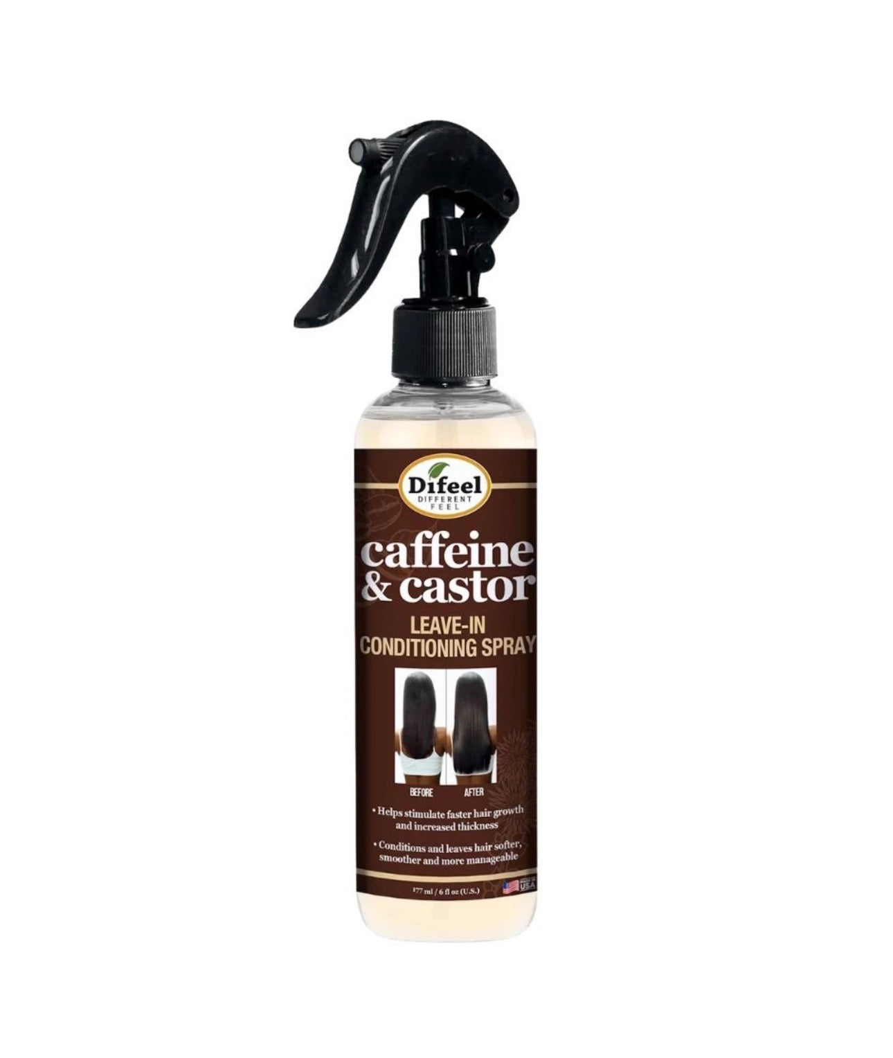 Difeel Caffeine and Castor Leave-In Spray 177ml