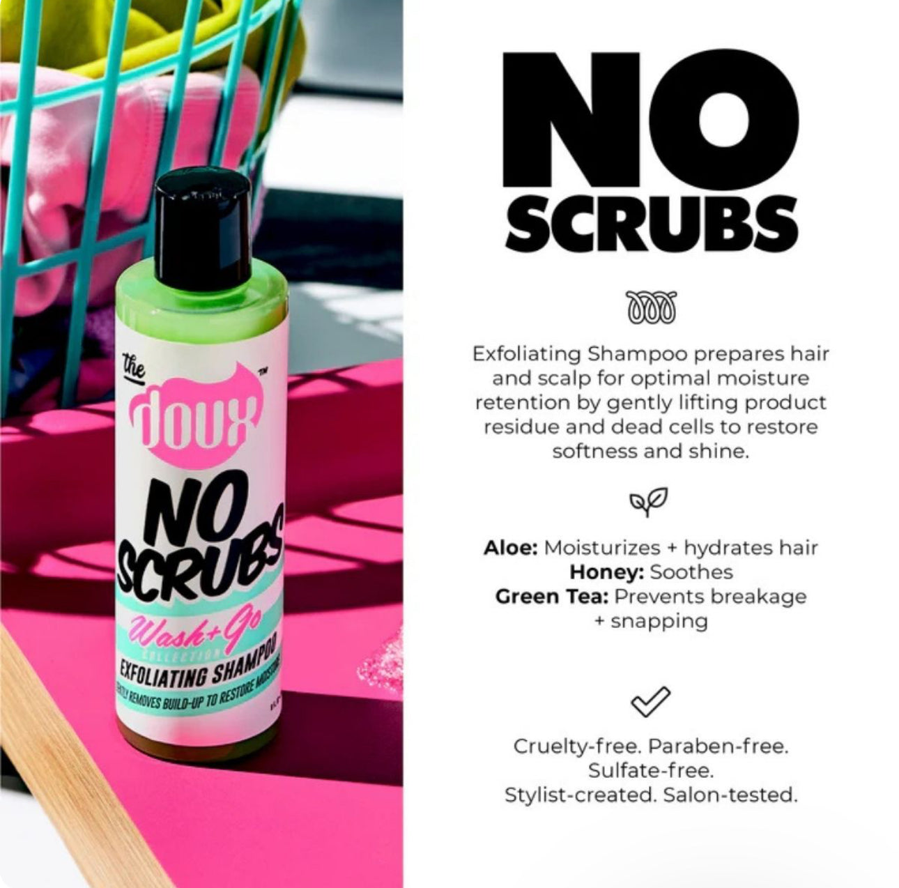 The Doux Wash & Go No Scrubs Exfoliating Shampoo 236ml