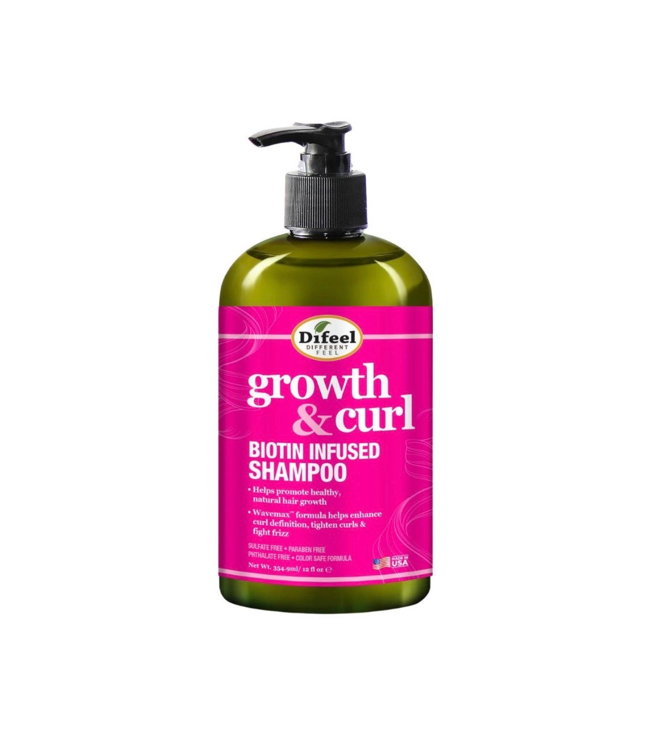 Difeel Growth and Curl Biotin Shampoo 12oz