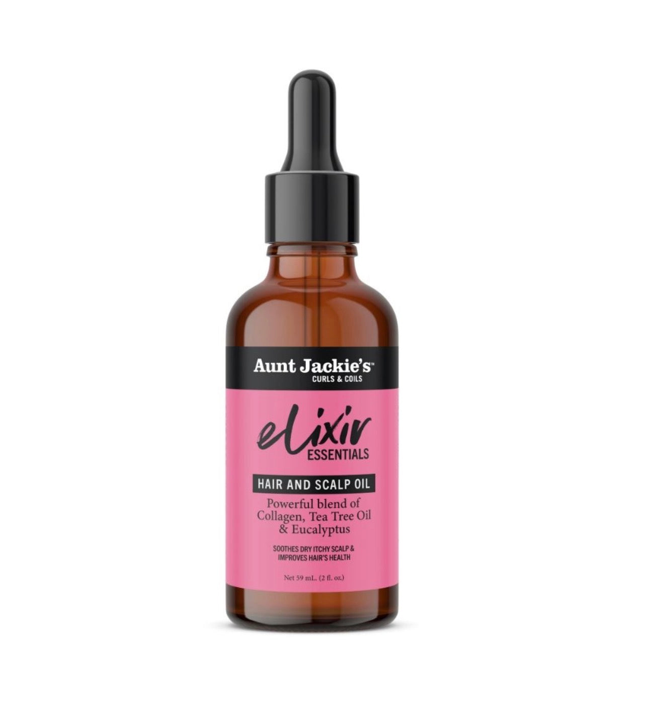 Aunt Jackie's Elixir Essentials Collagen & Tea Tree Hair & Scalp Oil 59ml