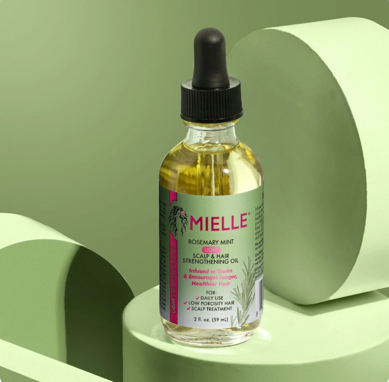 Mielle Rosemary Mint Scalp & Hair Strengthening Oil LIGHT 2oz