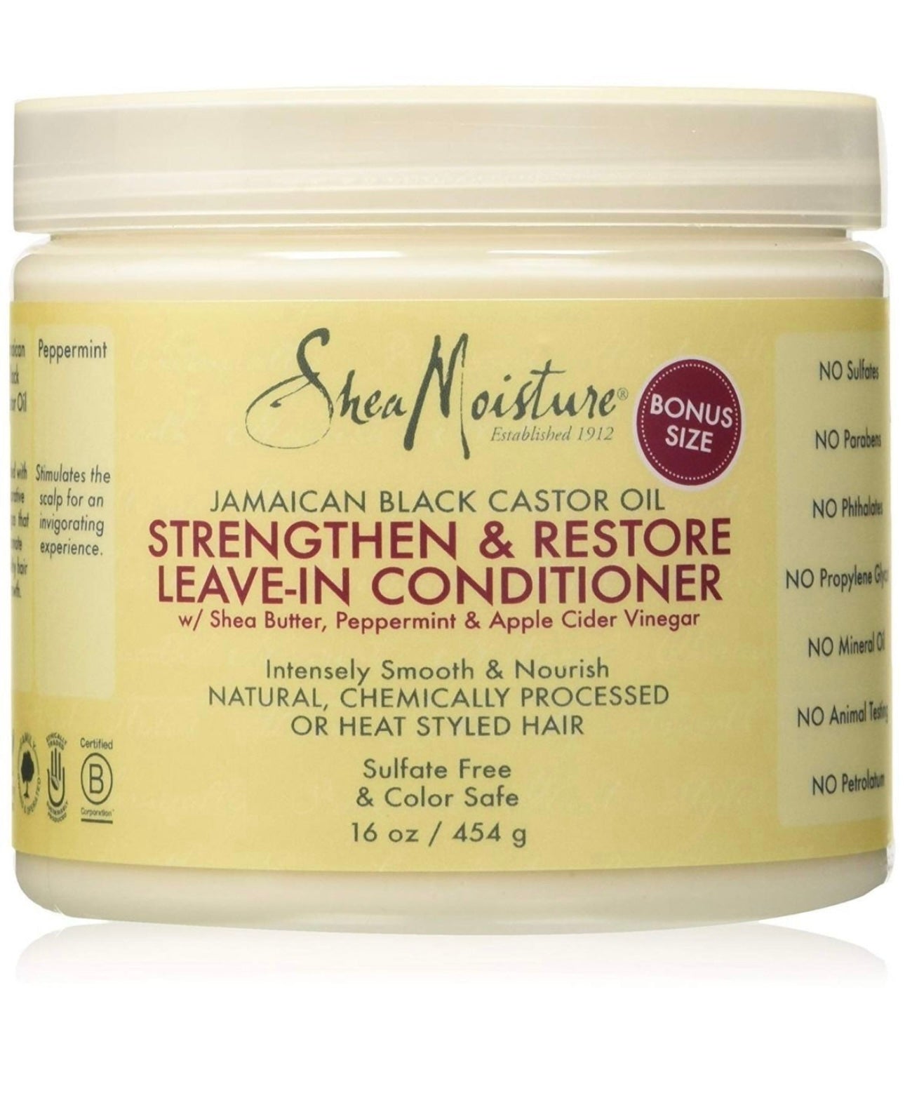 Shea Moisture Jamaican Black Castor Oil Leave in Conditioner 16 oz