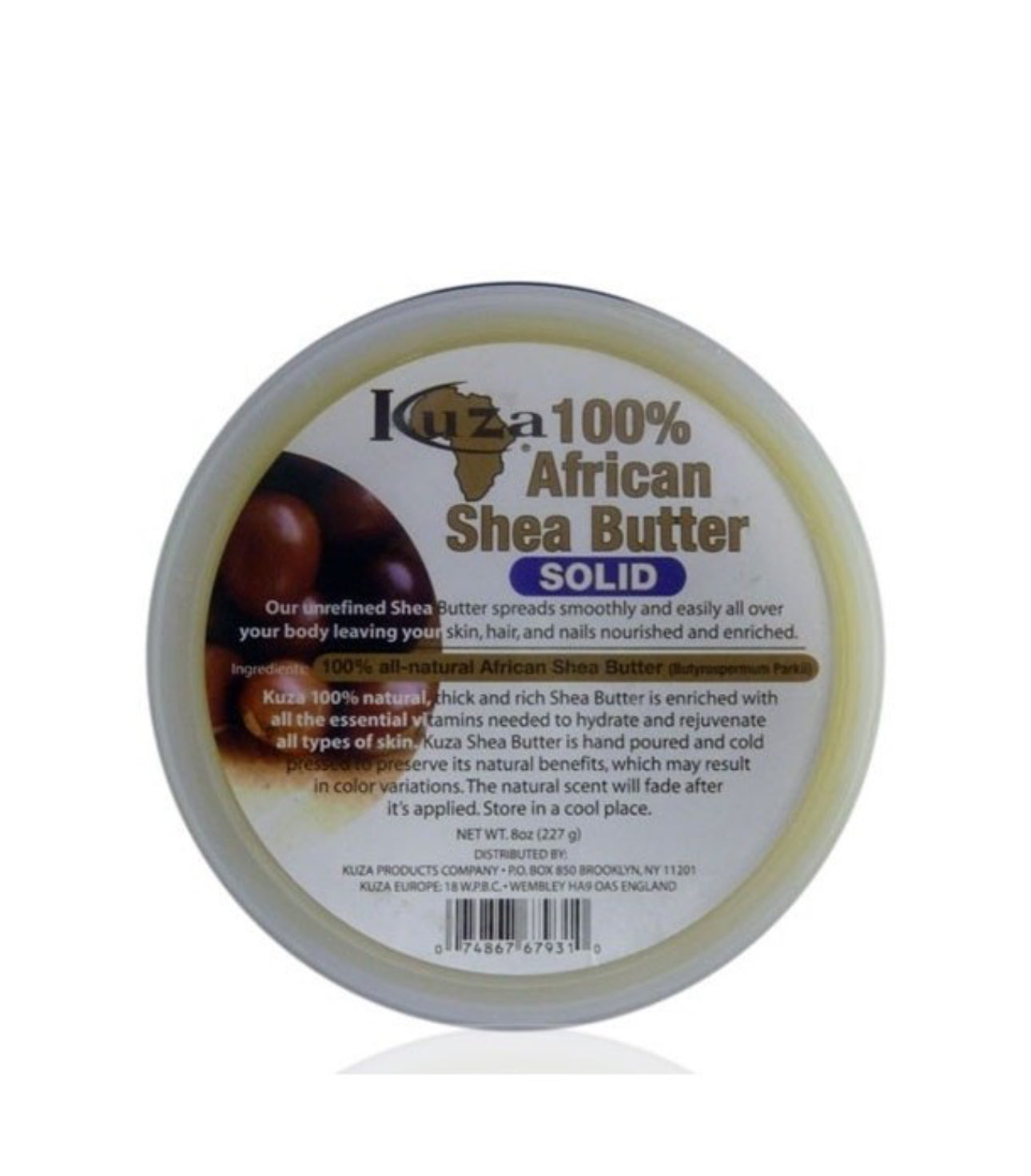 Kuza African Sheabutter Solid White 8 oz