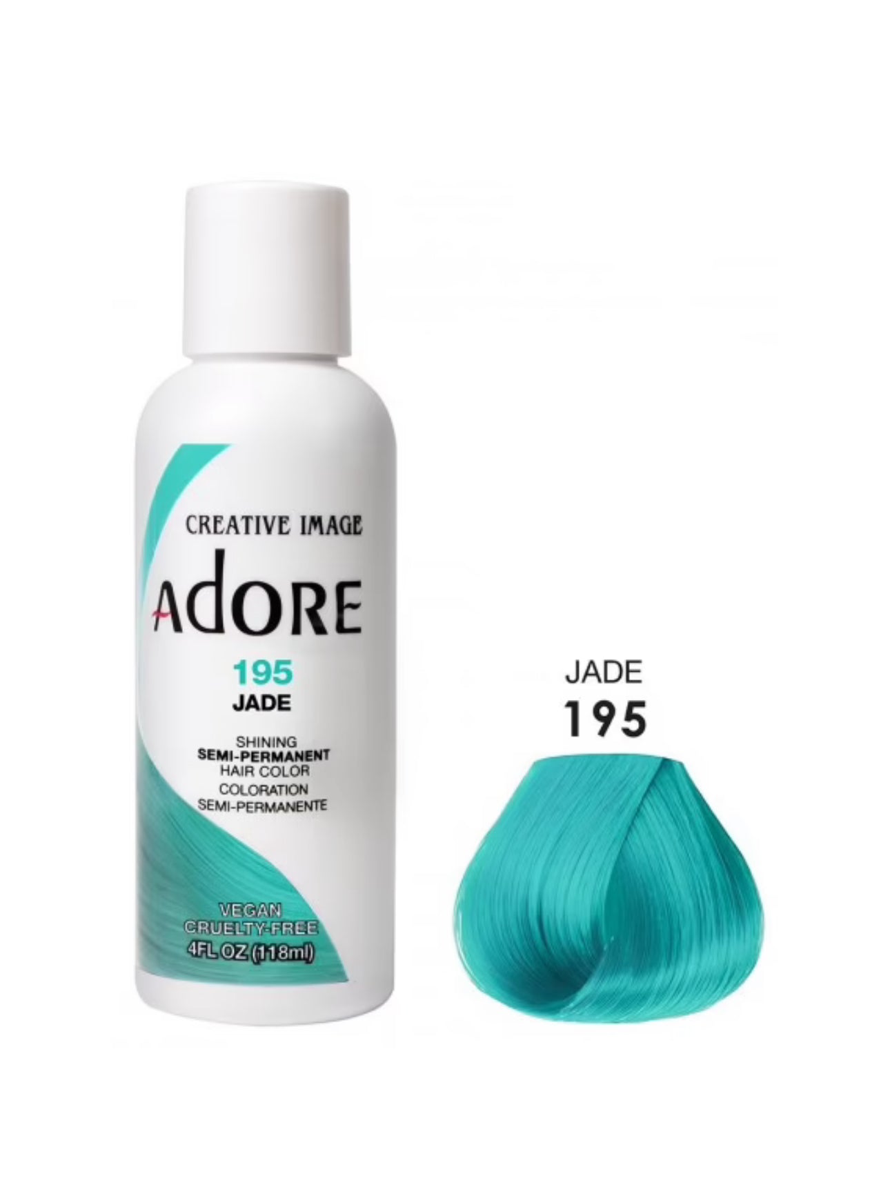 Adore Semi Permanent Hair Color 195 Jade 118 Ml