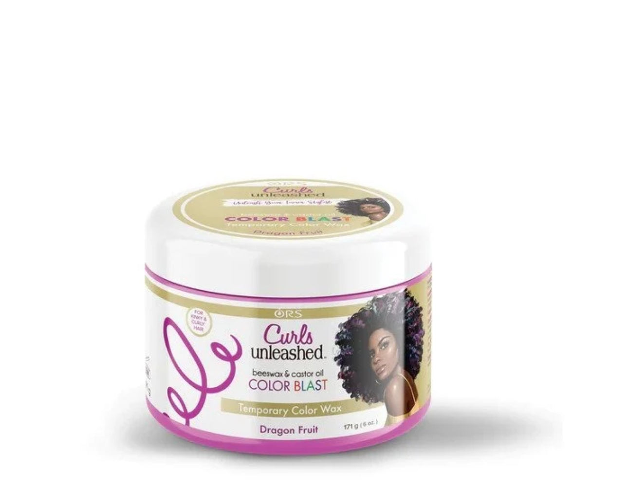 ORS Curls Unleashed Color Blast Temporary Hair Makeup Wax Dragon Fruit 6 Oz
