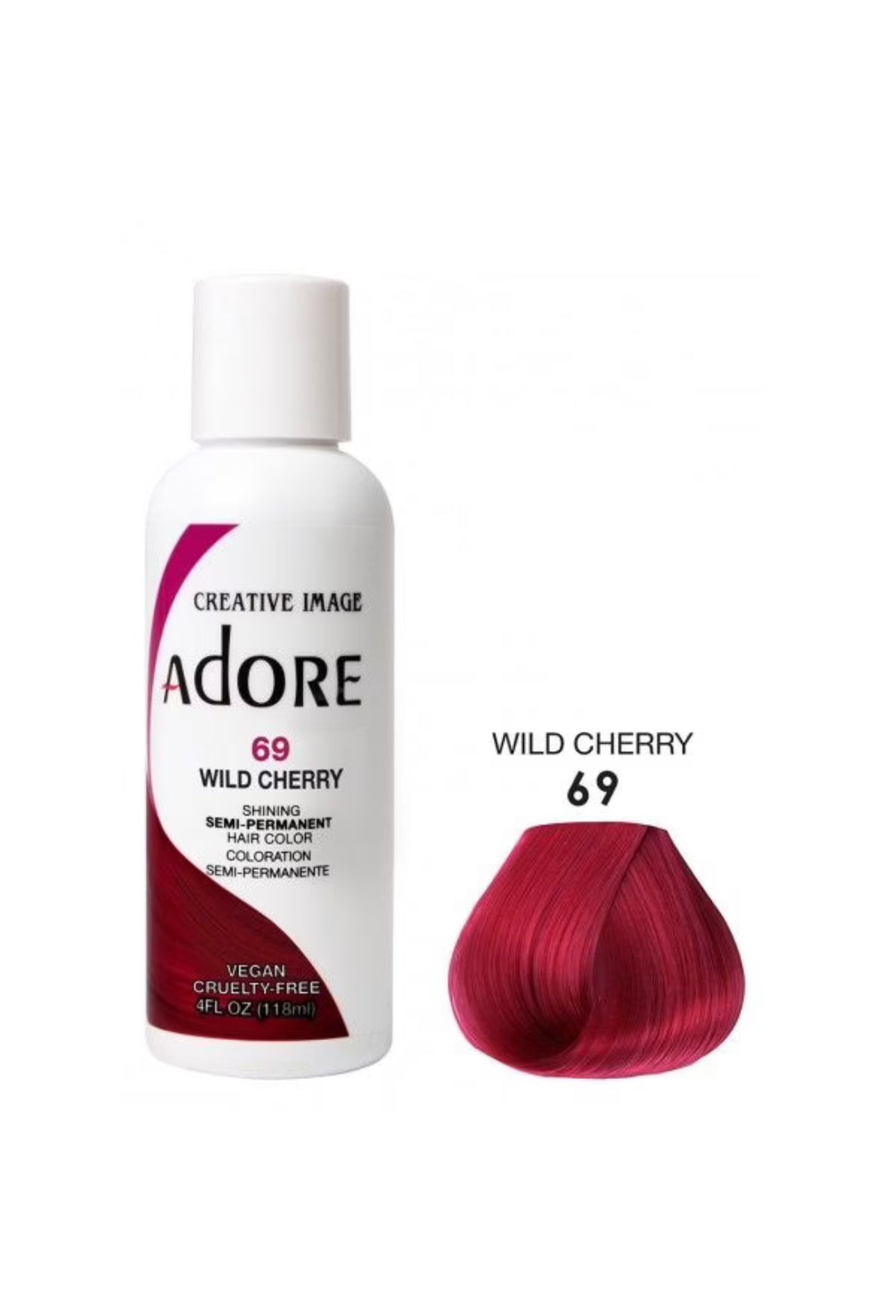 Adore Semi Permanent Hair Color 69 Wild Cherry 118 Ml