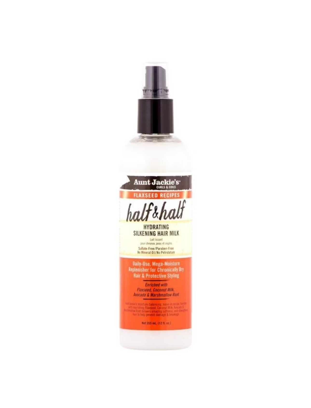 Aunt Jackie's Flaxseed Half & Half Hydrating Silkening Hair Milk 355ml