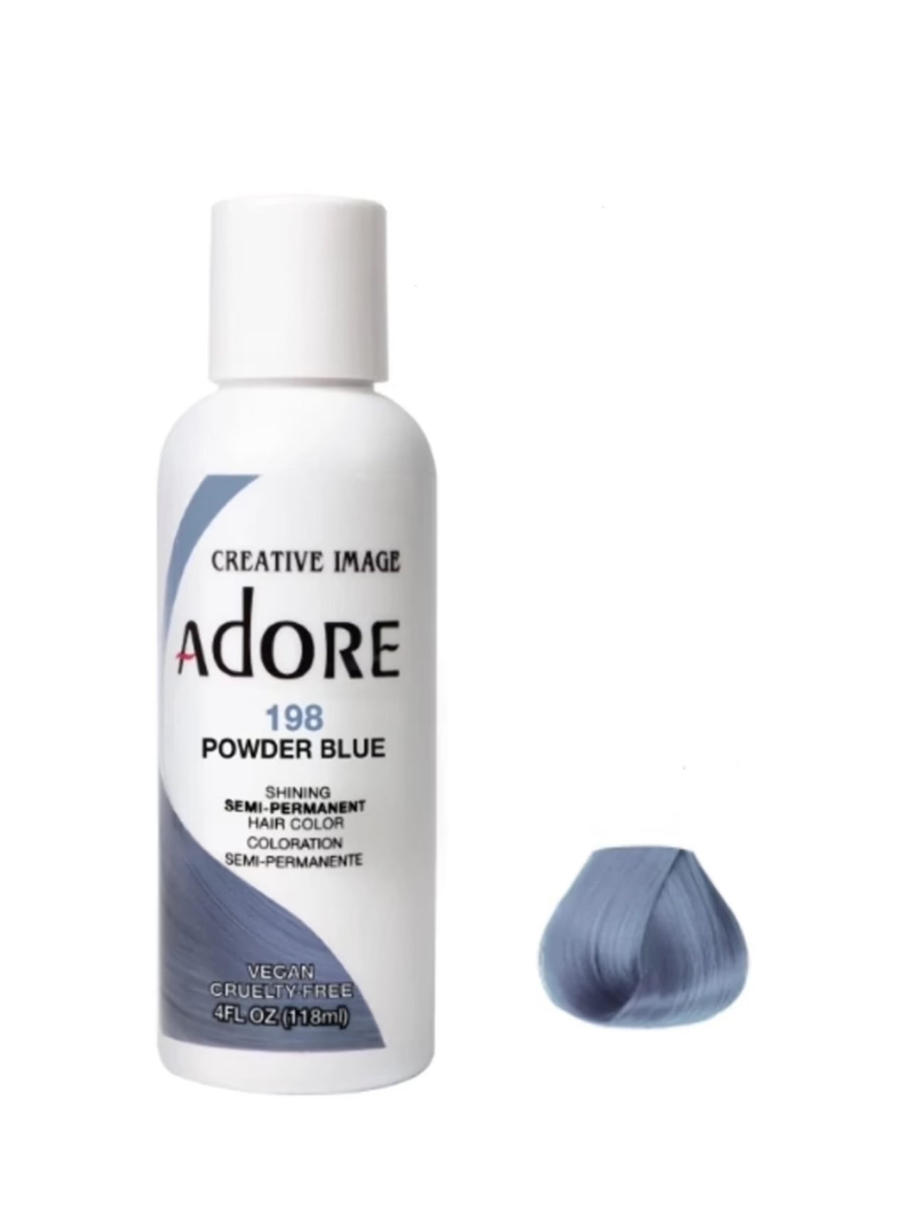 Adore Semi Permanent Hair Color 198 Powder Blue 118 Ml