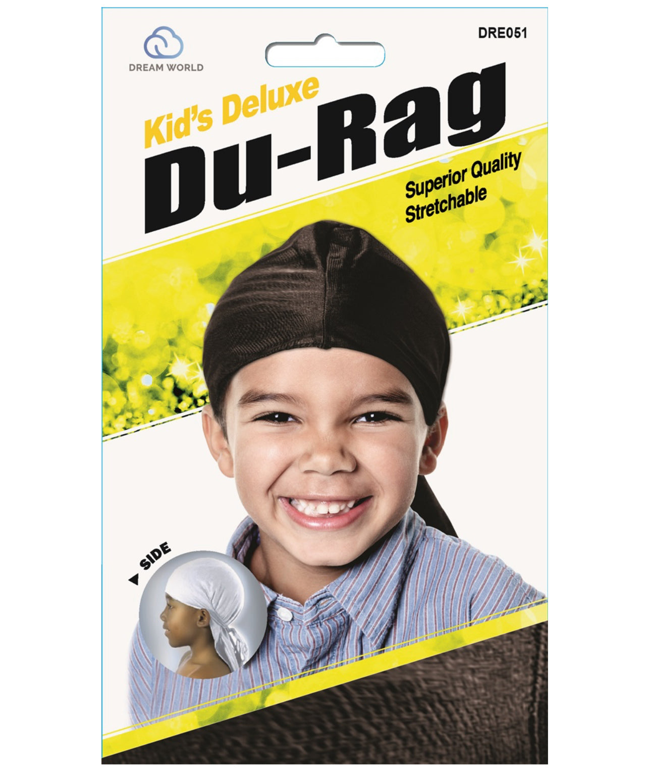 Dream World Kids Deluxe Durag Black DRE051