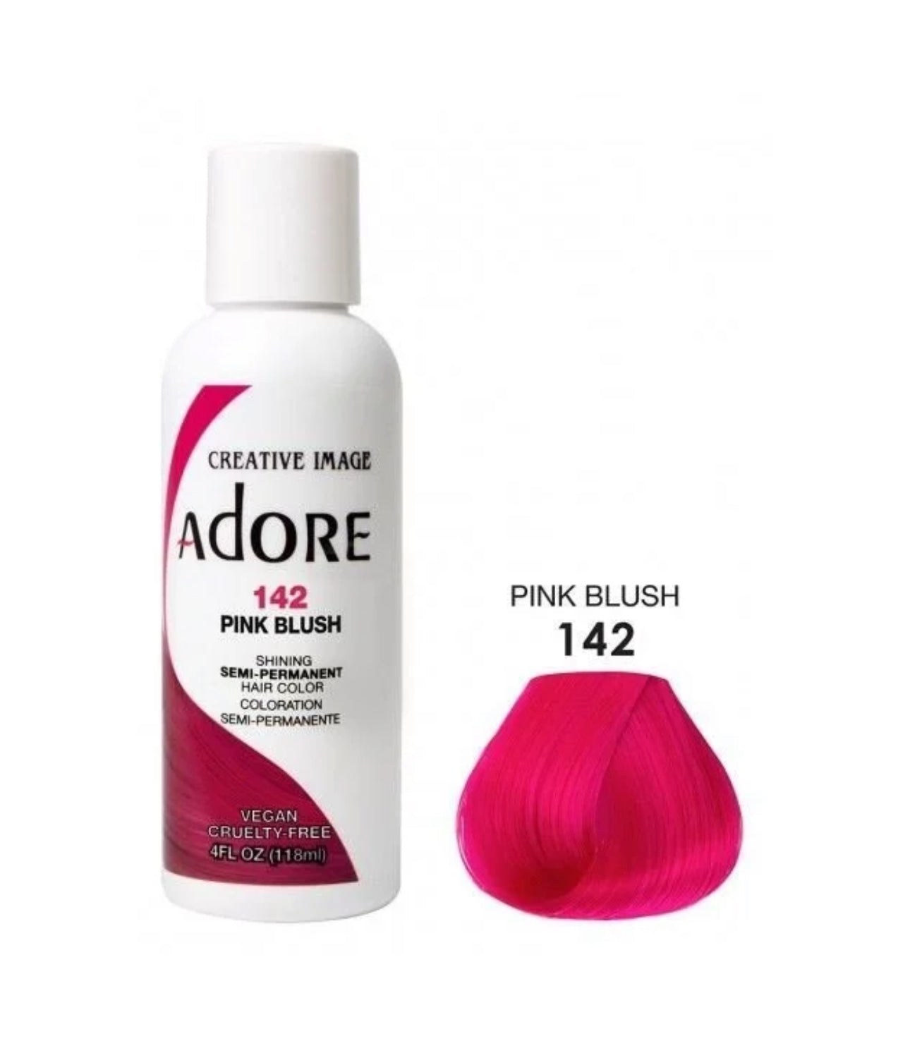 Adore Semi Permanent Hair Color 142 Pink Blush 118ml