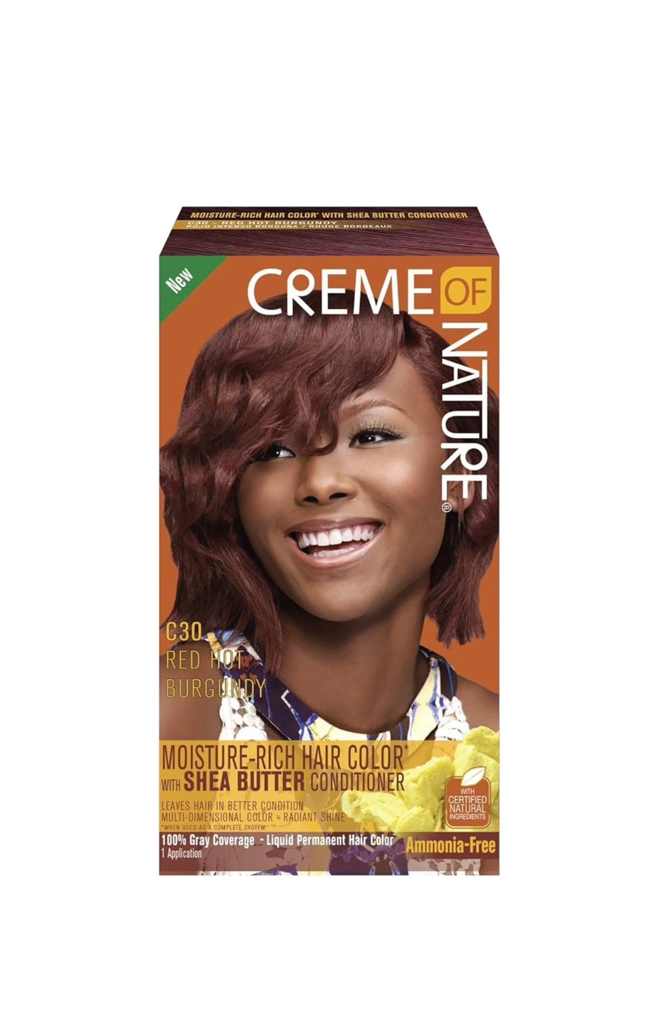 Creme Of Nature Moisture Rich Hair Color C30 Red Hot Burgundy