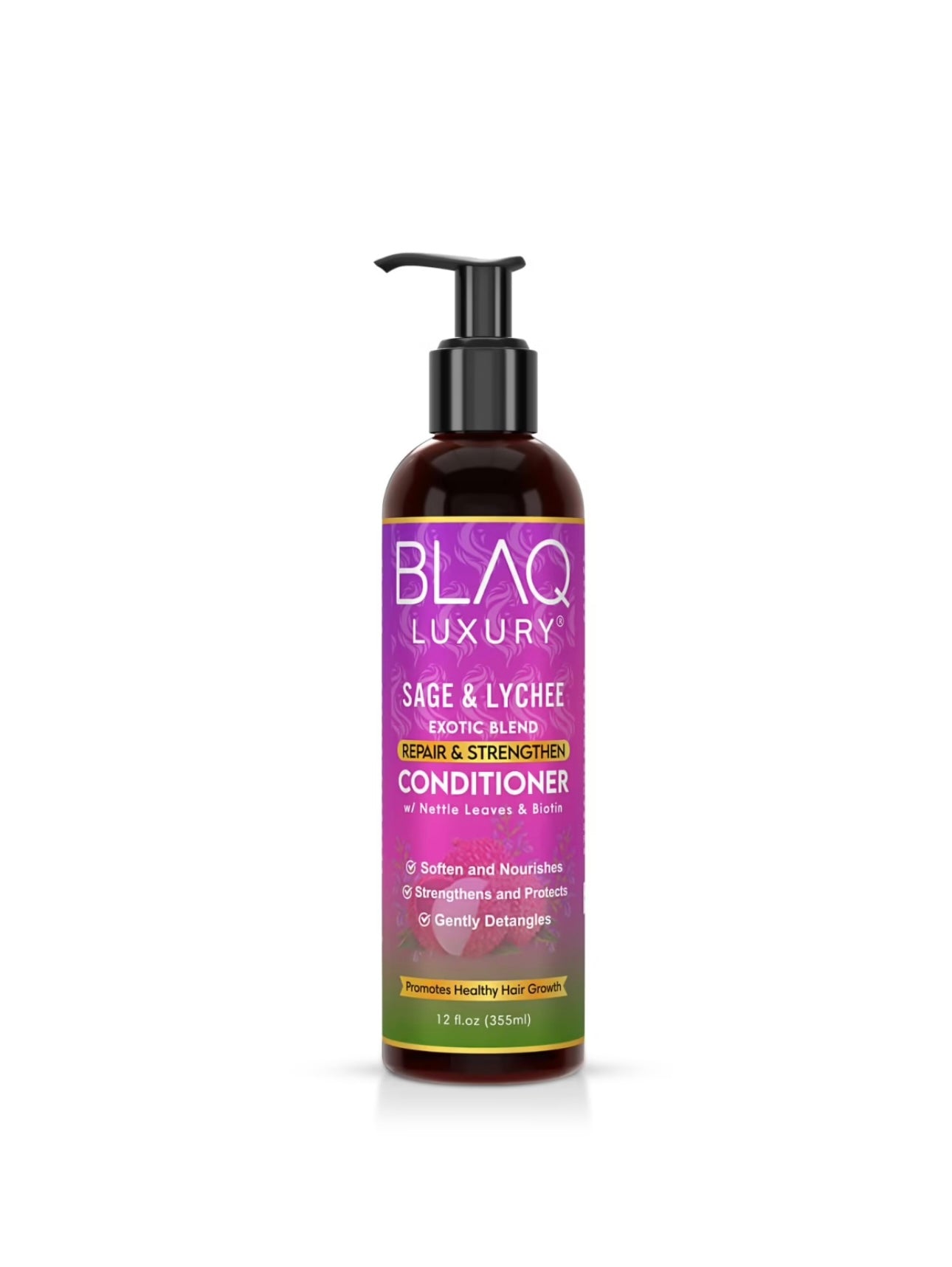 Blaq Luxury Sage And Lychee Repair & Strength Conditioner 12oz