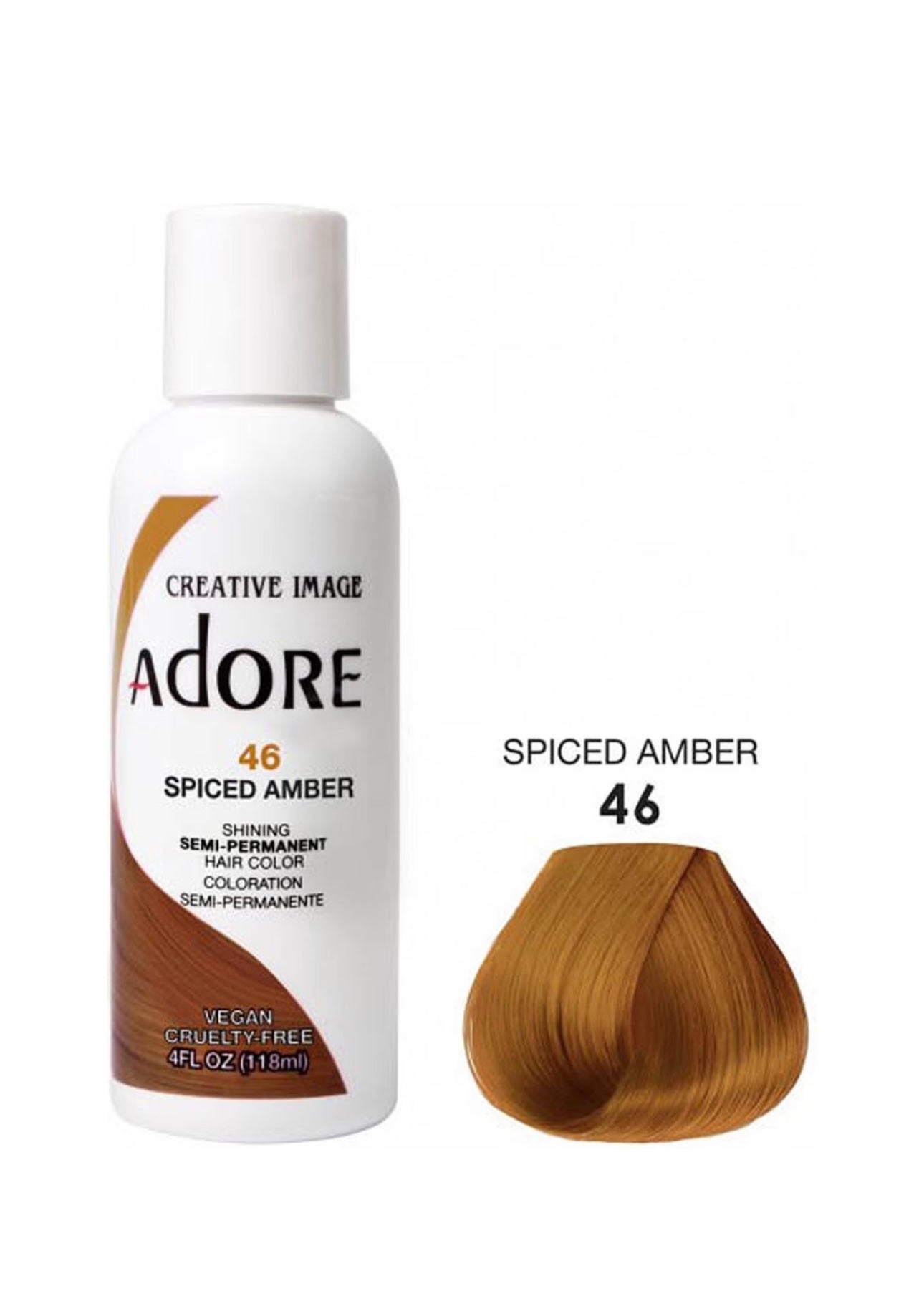 Adore Semi Permanent Hair Color 46 Spiced Amber 118 Ml