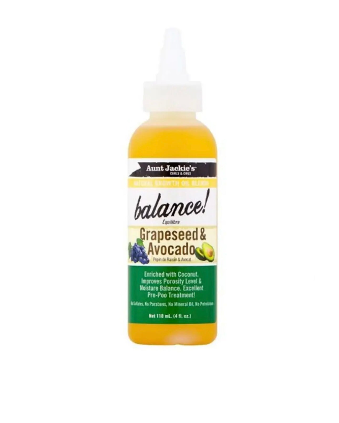 Aunt Jackie's Grapeseed & Avocado Oil 4oz