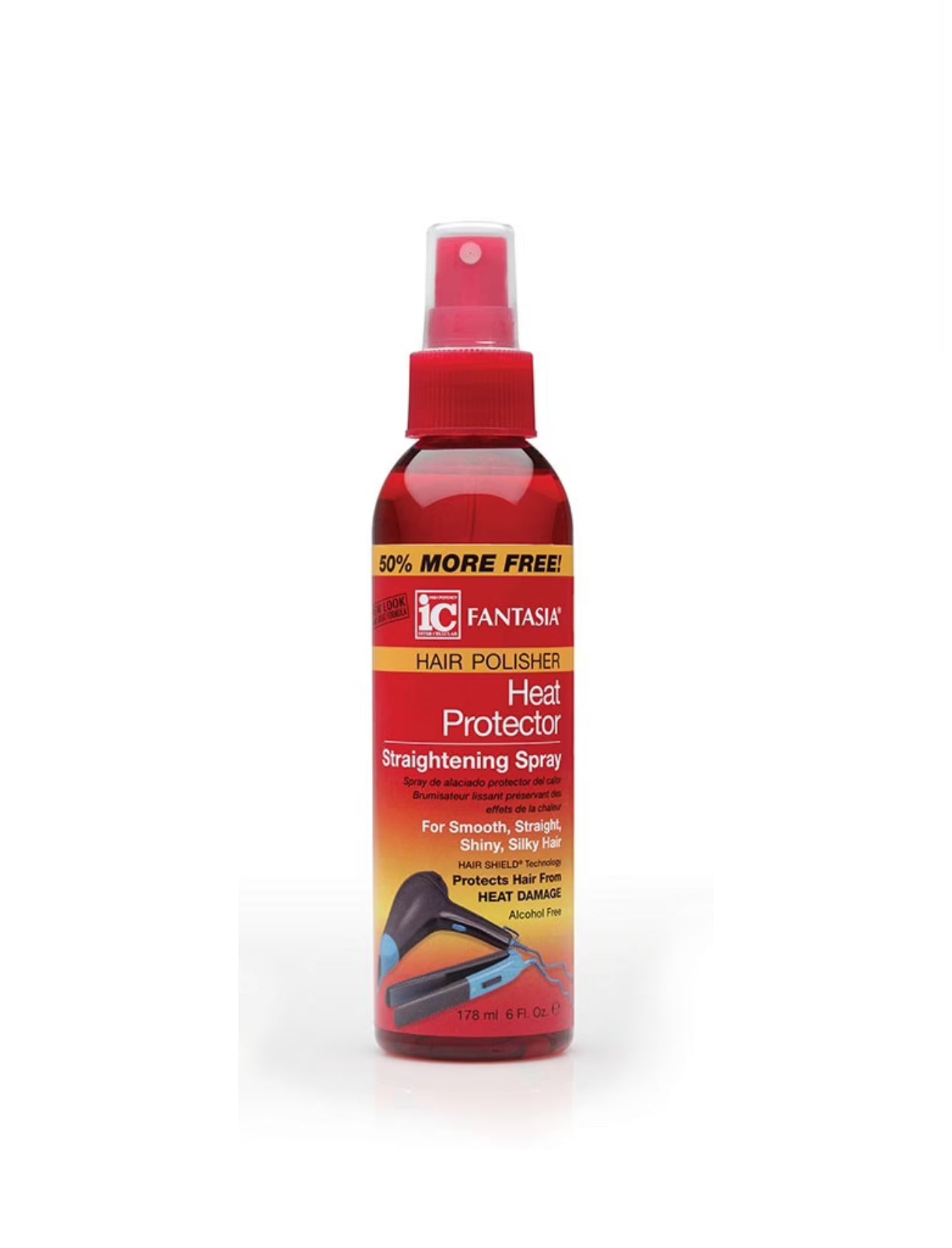 Fantasia IC Hair Polisher Heat Protector Straightening Spray 6oz
