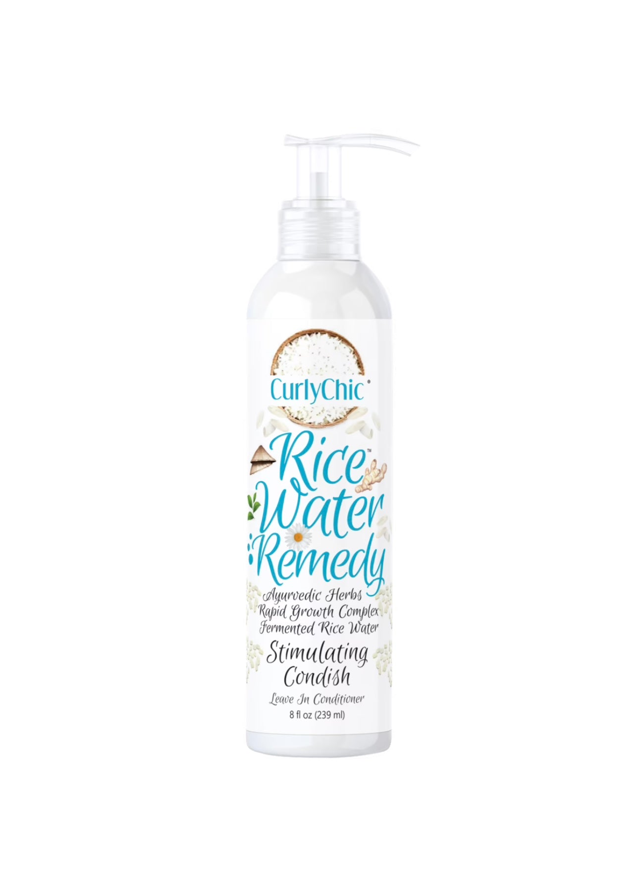 Curly Chic Ricewater Stimulating Condish Leave In Conditioner 8oz