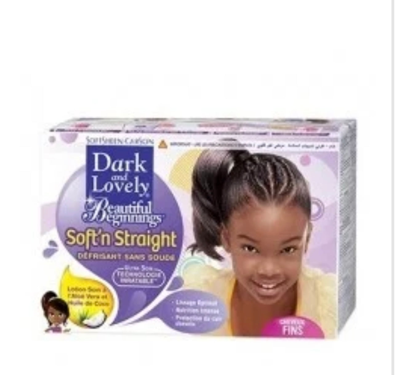 Dark & Lovely Beautiful Beginnings Kids No-Lye Relaxer Kit Fine