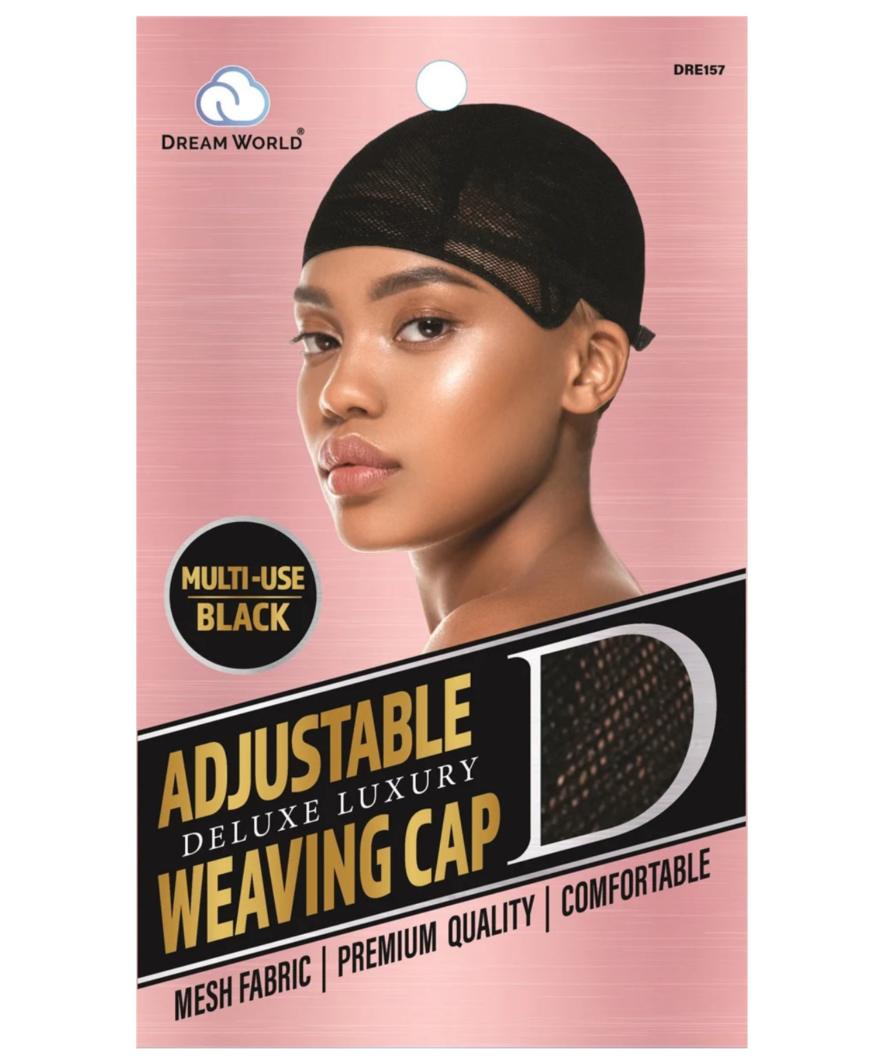 Dream World W-Weaving Cap Adjustable Black #DRE157