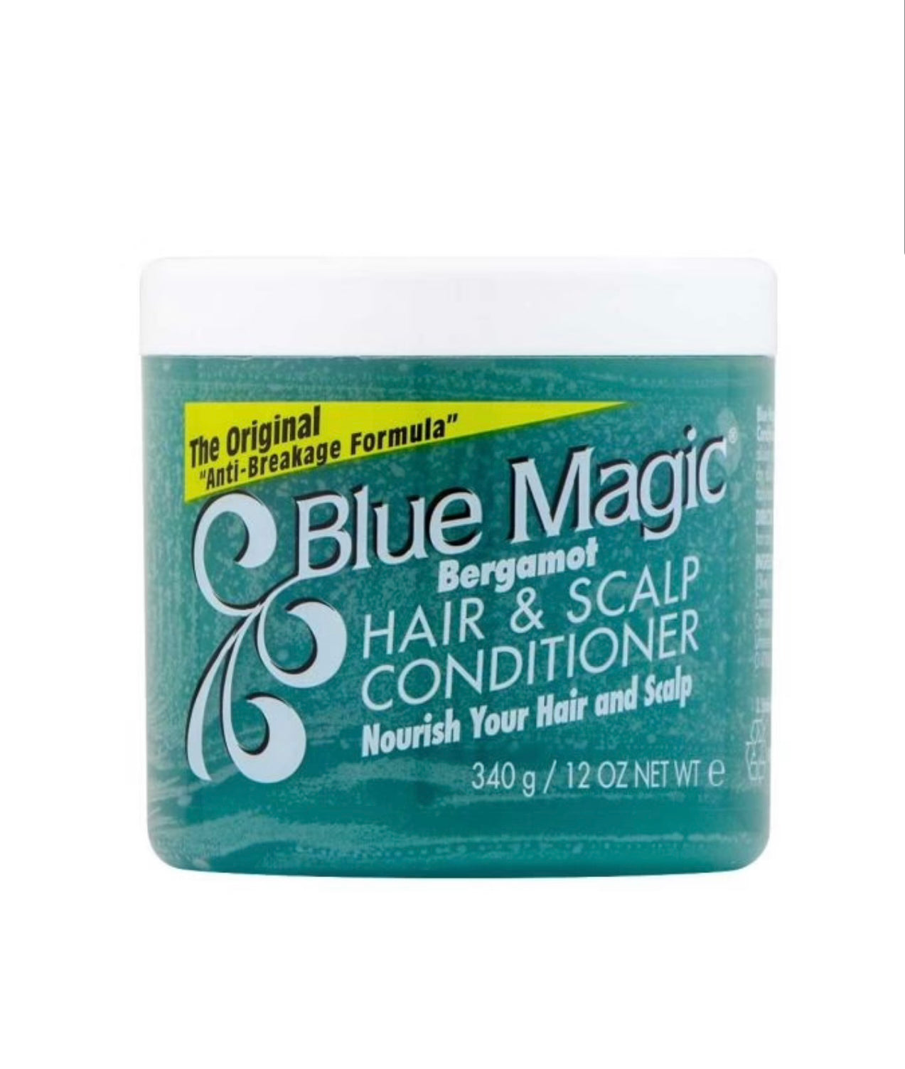 Blue Magic Bergamot Hair & Scalp Conditioner 12oz Green Jar