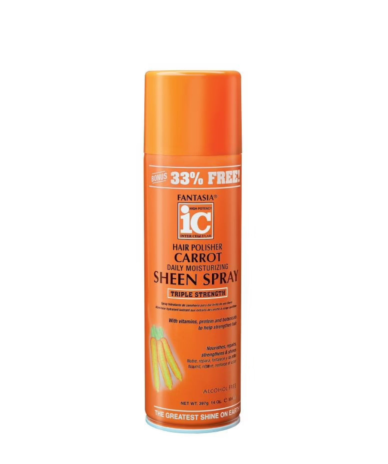 Fantasia IC Hair Sheen Spray Carrot Growth 14 Oz