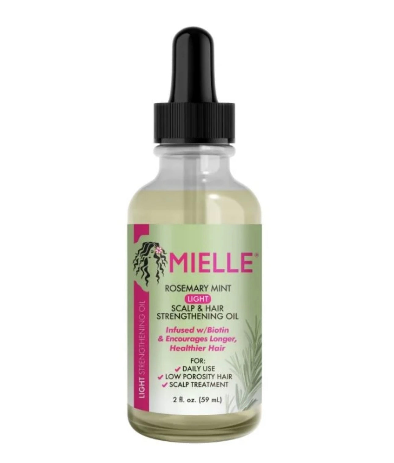 Mielle Rosemary Mint Scalp & Hair Strengthening Oil LIGHT 2oz