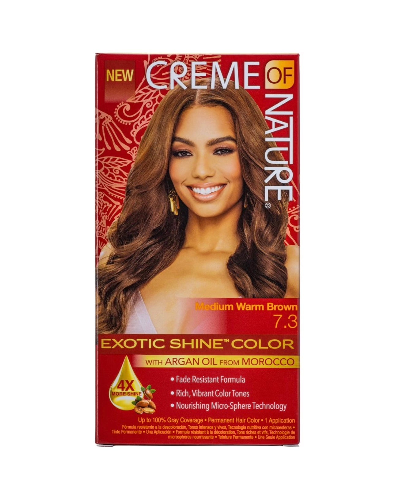 Creme Of Nature Exotic Shine Hair Color 7.3 Medium Warm Brown