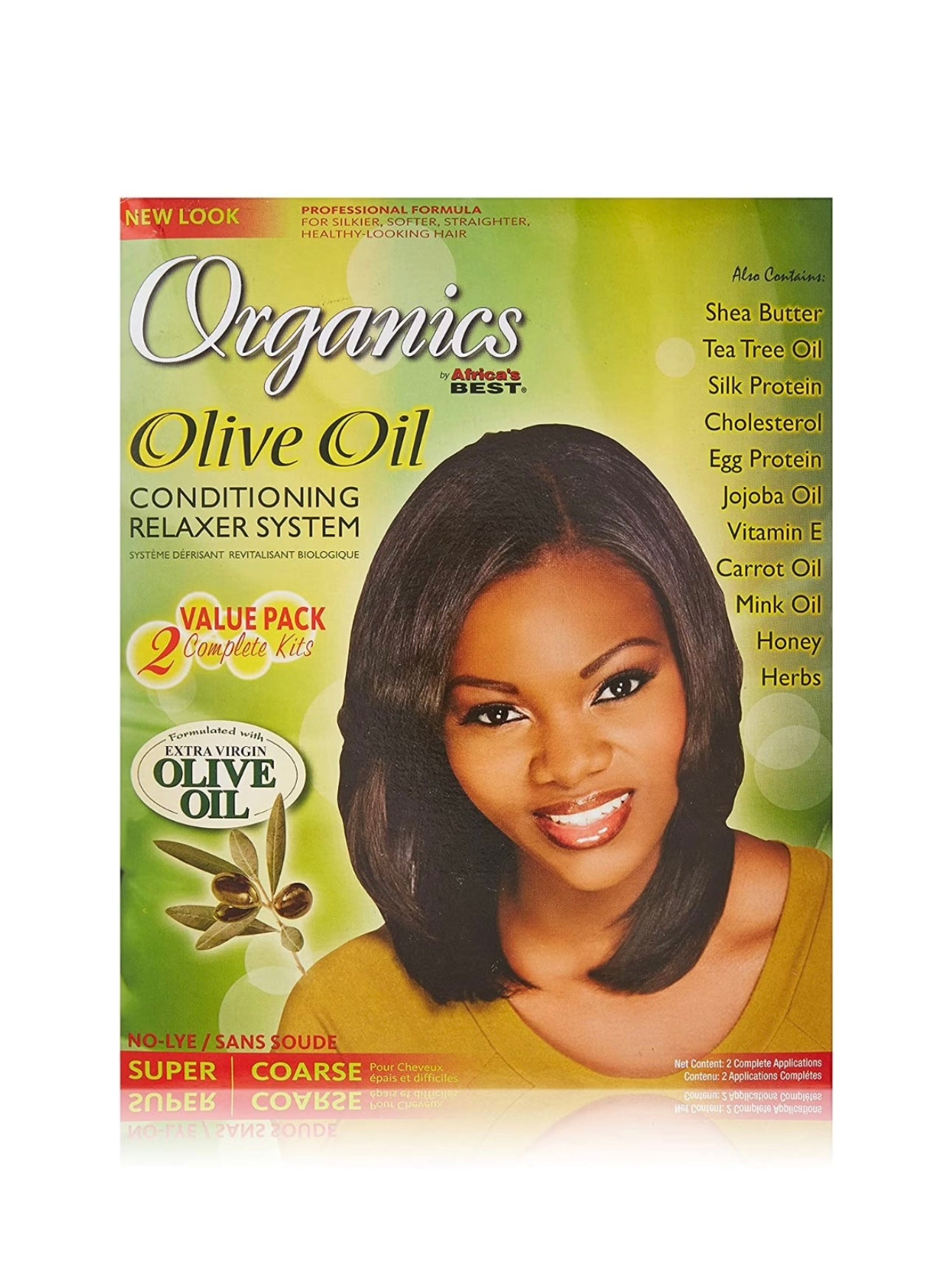 Africa's Best Organics Olive Oil Conditioning Relaxer System -Twin Pack Super