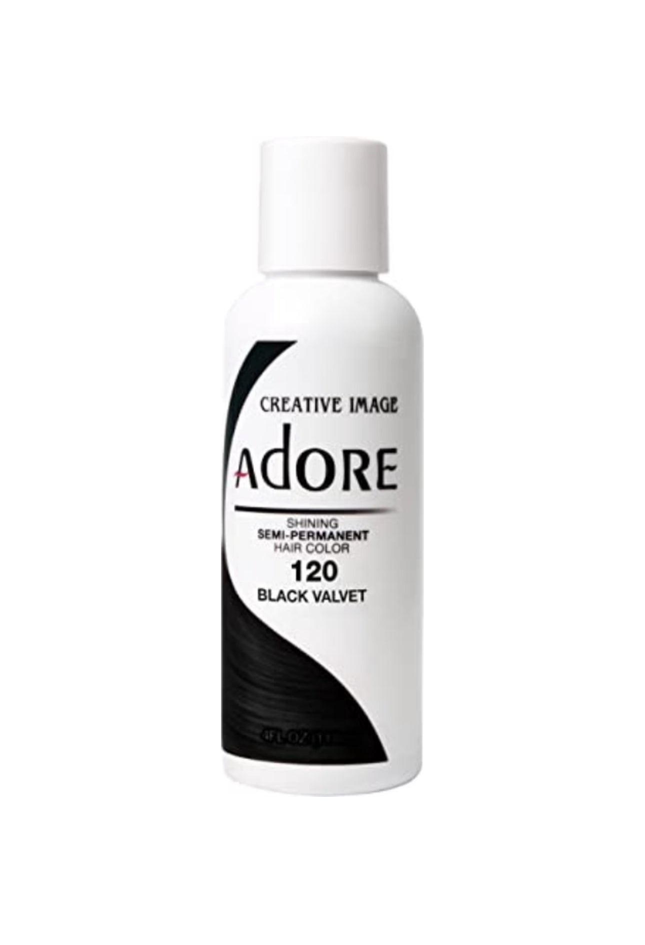 Adore Semi Permanent Hair Color 120 Black Velvet 118 Ml