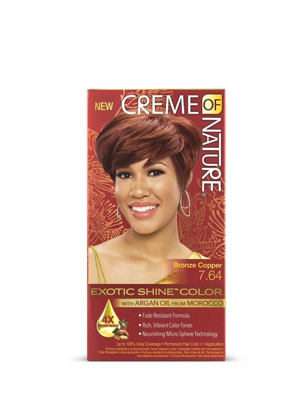 Creme Of Nature Exotic Shine Hair Color 7.64 Bronze Copper