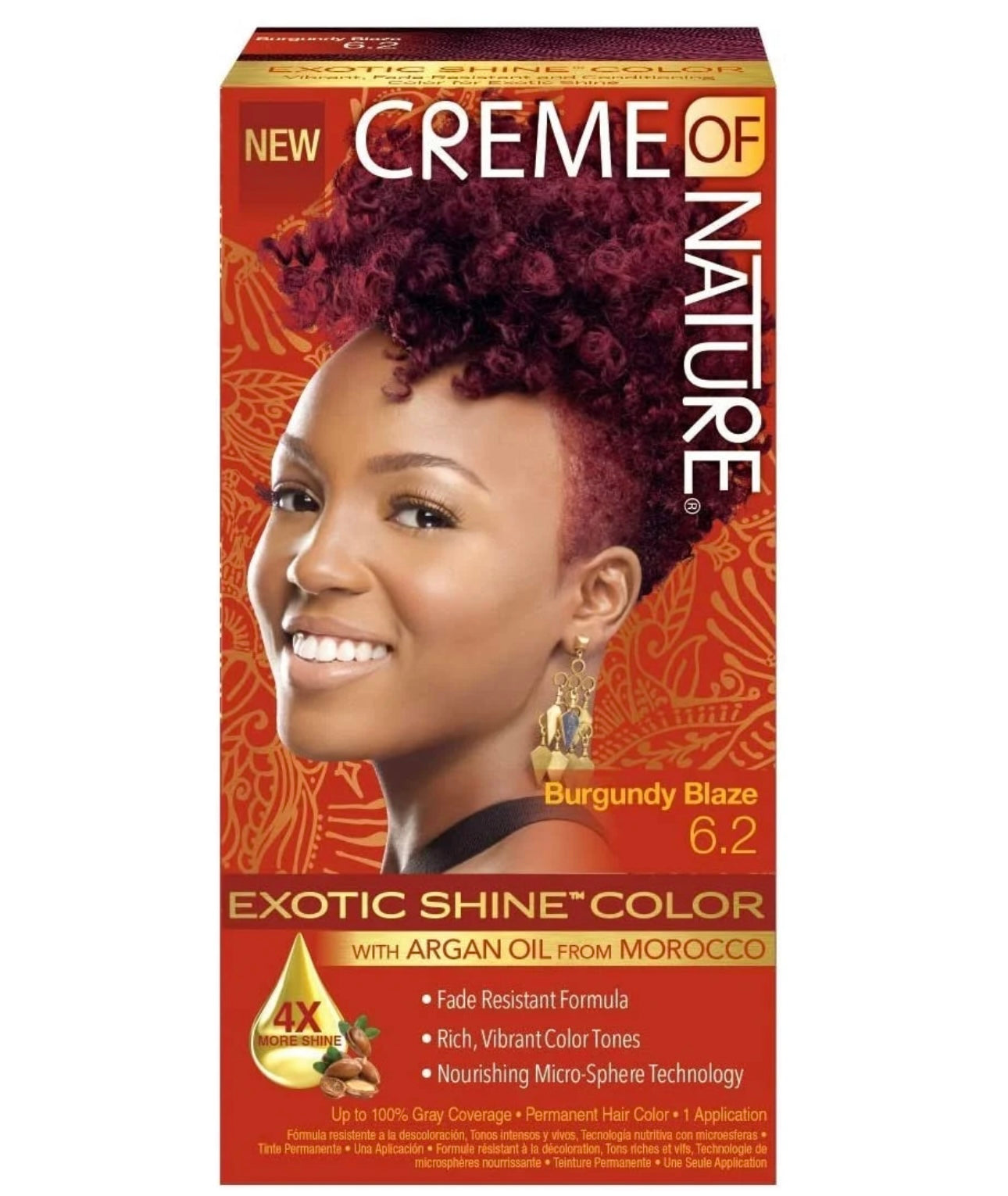 Creme Of Nature Exotic Shine Hair Color 6.2 Burgundy Blaze