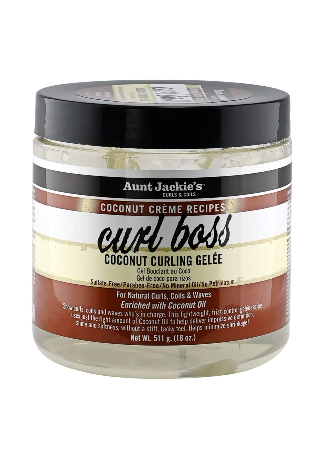 Aunt Jackie’s Coconut Creme Recipes Curl Boss Coconut Curling Gélee 15oz