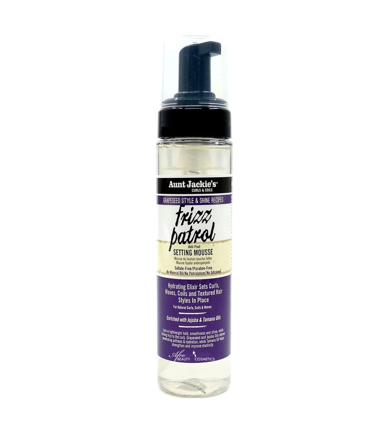Aunt Jackie's Grapeseed Frizz Patrol Setting Mousse 8.5oz