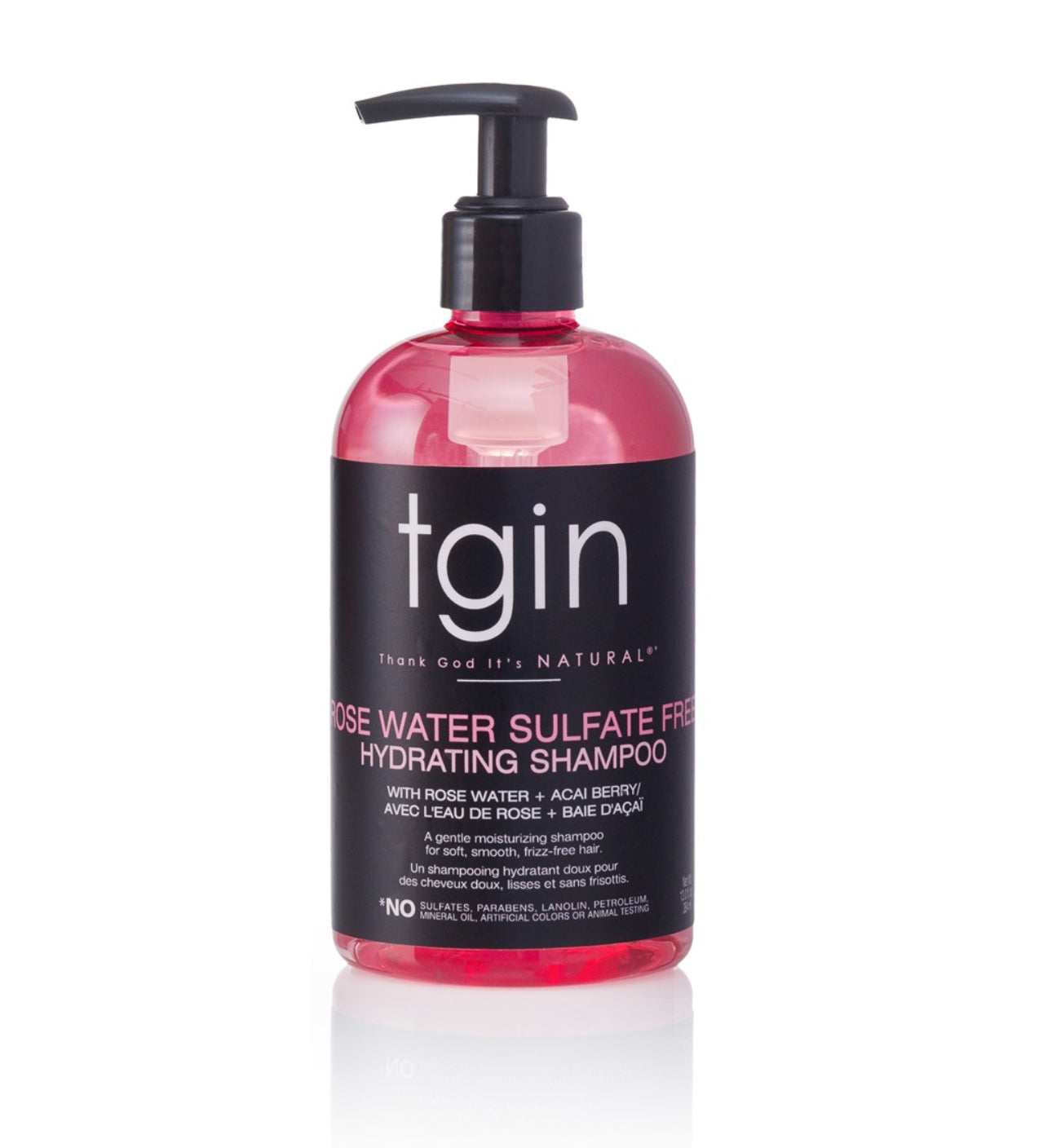 TGIN Rose Water Sulfate Free Hydrating Shampoo 13oz