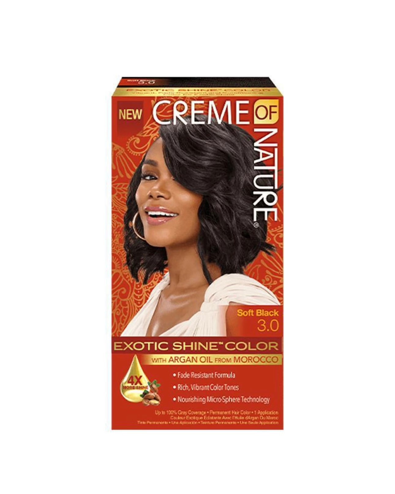 Creme Of Nature Exotic Shine Hair Color 3.0 Soft Black