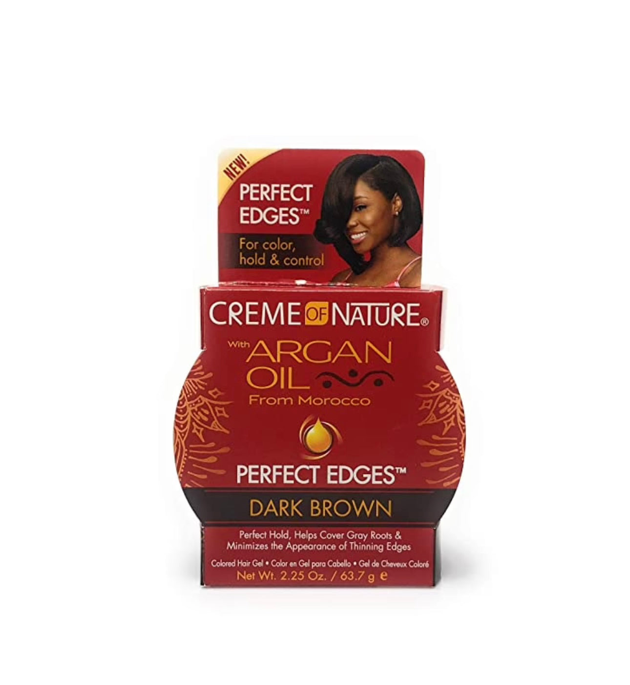 Creme of Nature Argan Oil Perfect Edges Dark Brown 2.25oz