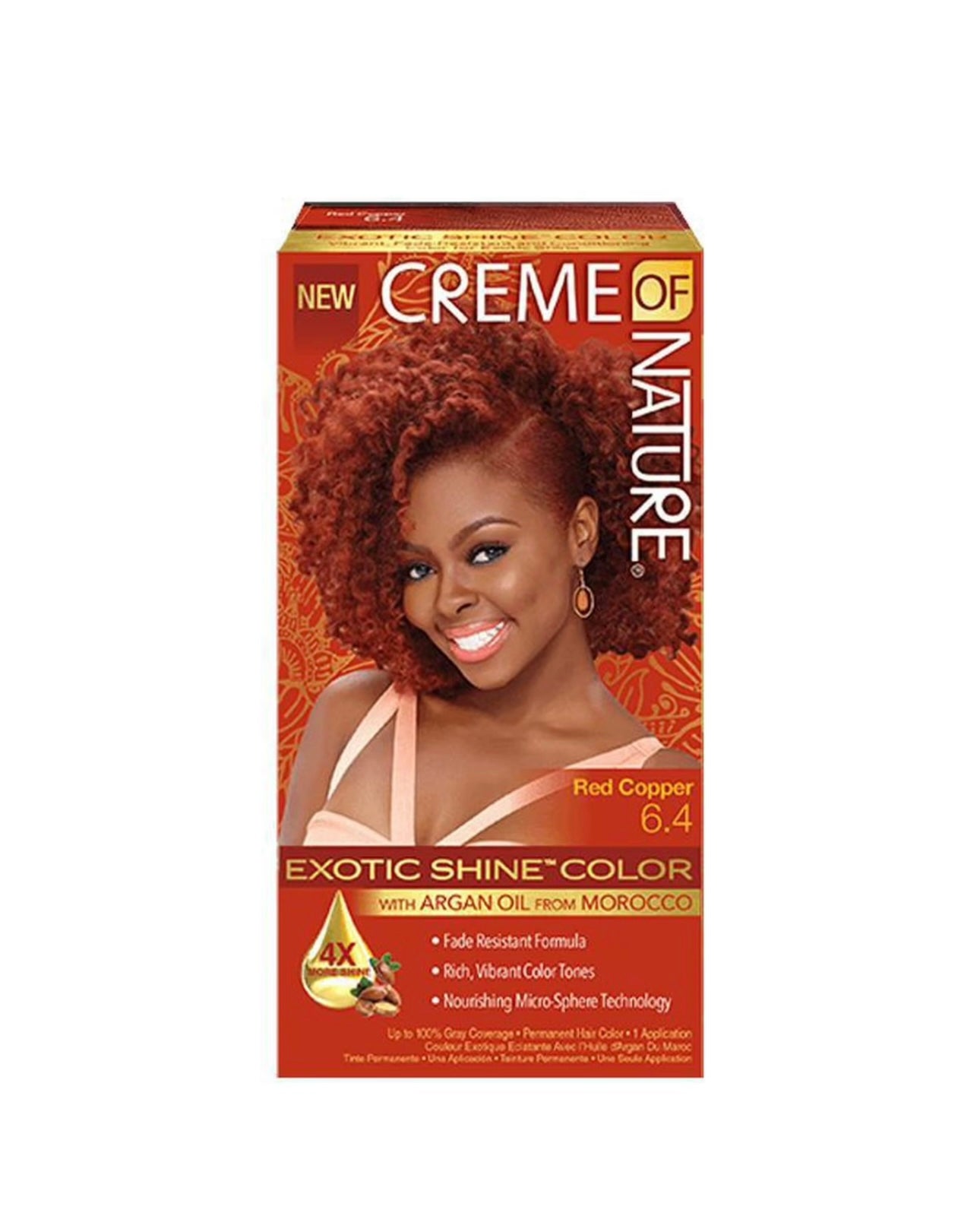 Creme Of Nature Exotic Shine Hair Color 6.4 Red Copper