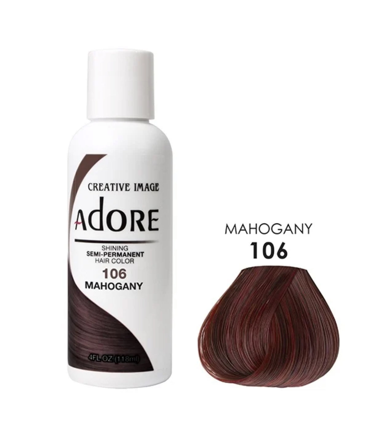 Adore Semi Permanent Hair Color 106 Mahogany 118ml