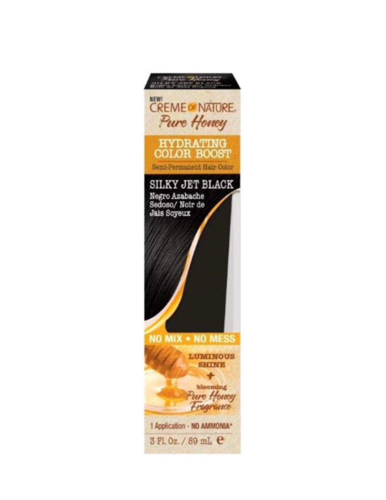 Creme of Nature Pure Honey Hydrating Color Boost Silky Jet Black 89ml